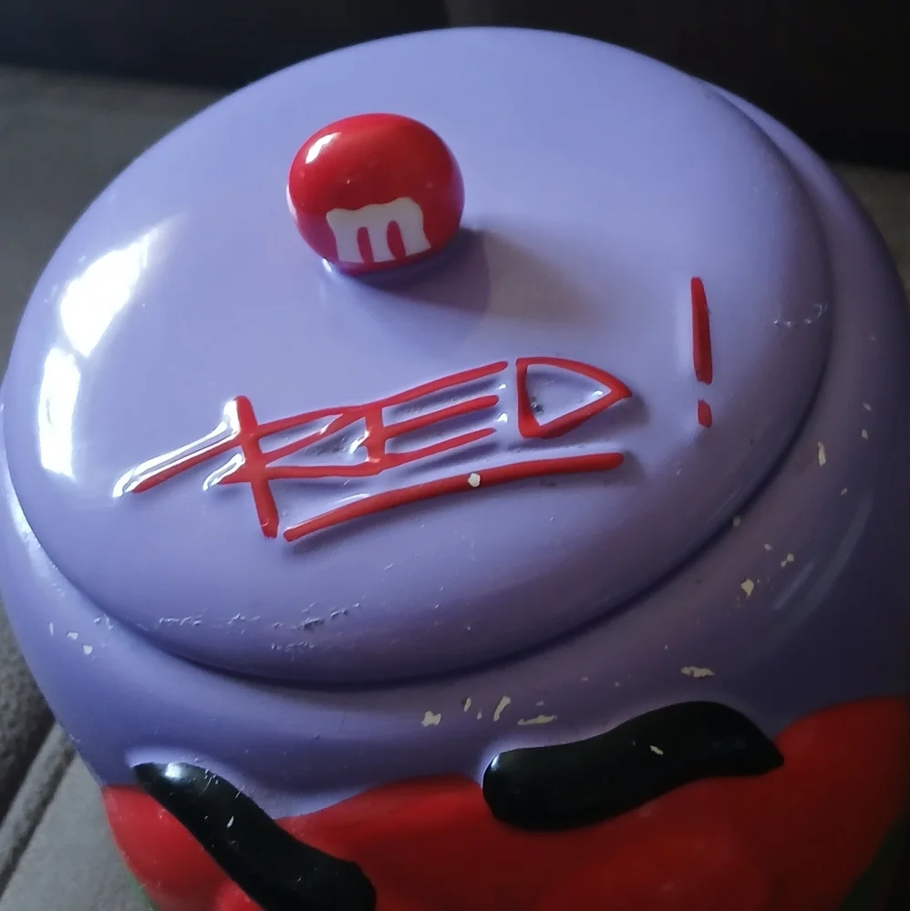 M&M's Red Character Purple Canister Food Storage Container